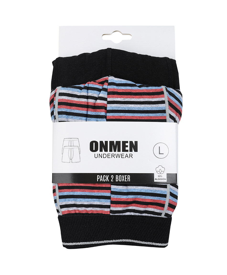 Pack 2 boxer hombre dise&ntilde;o lineas