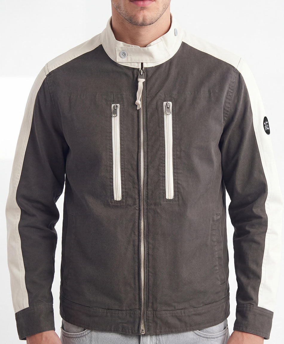 Chaqueta hombre canvas bicolor