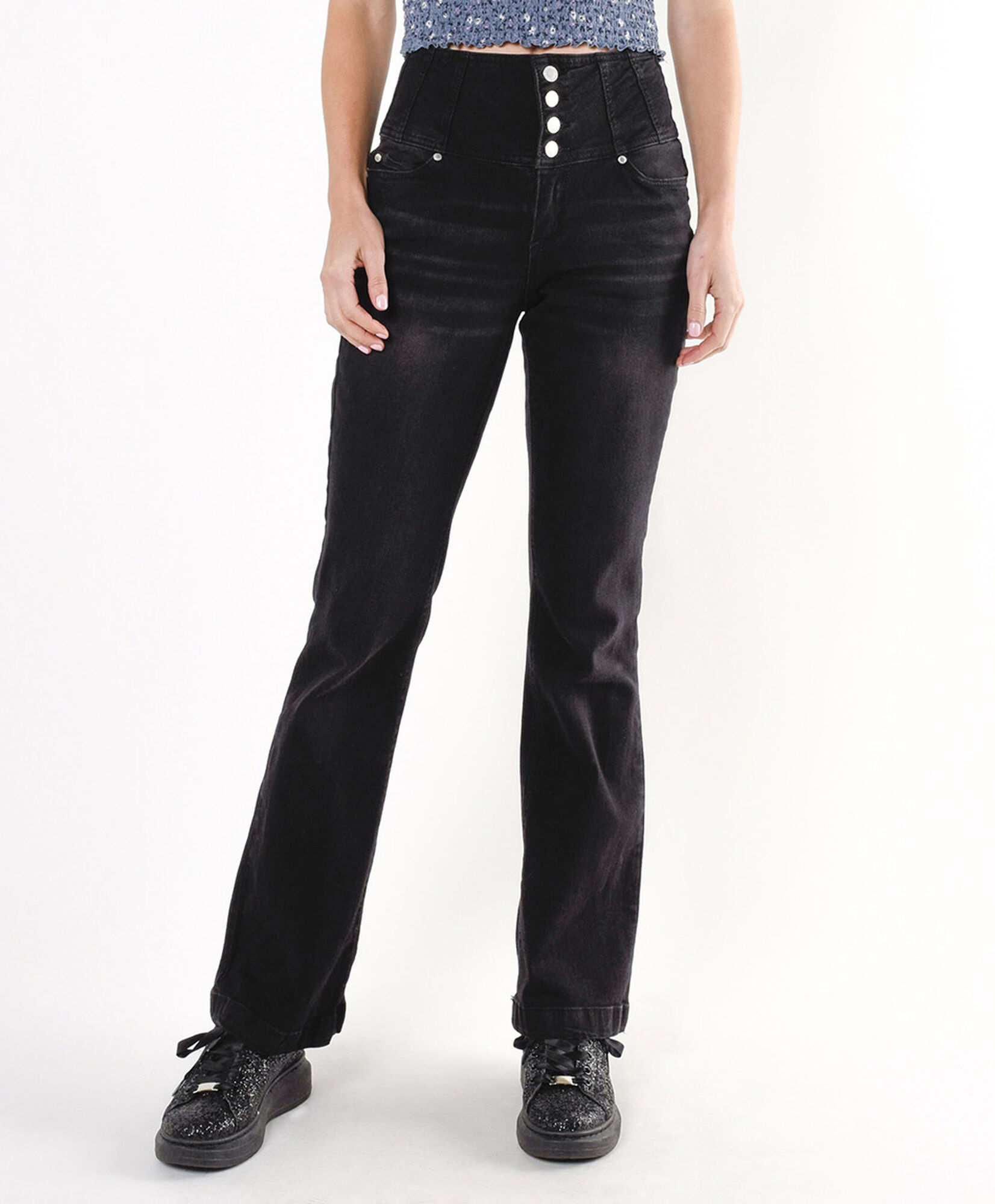 Jeans mujer botones flare Jeans mujer botones flare