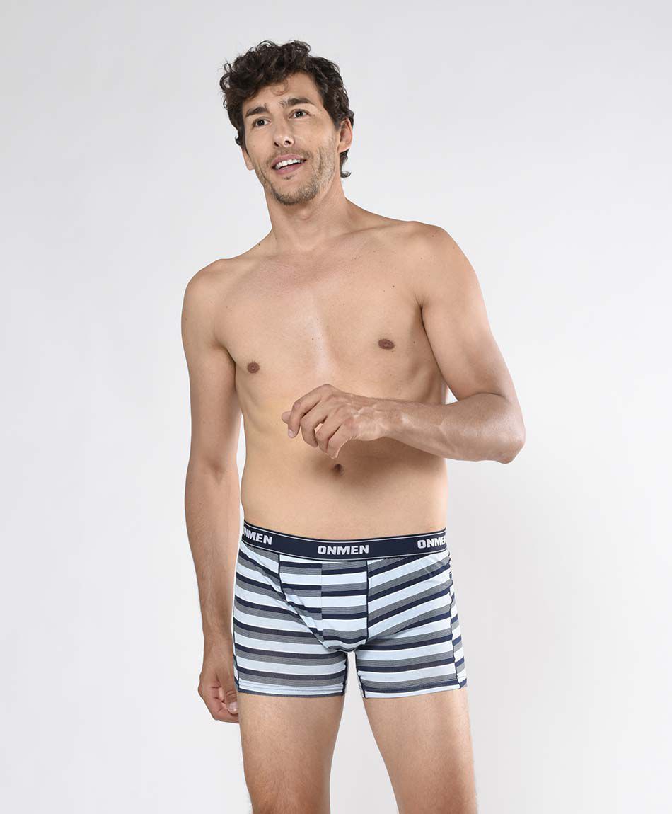 Pack 2 boxer hombre liso y l&iacute;neas