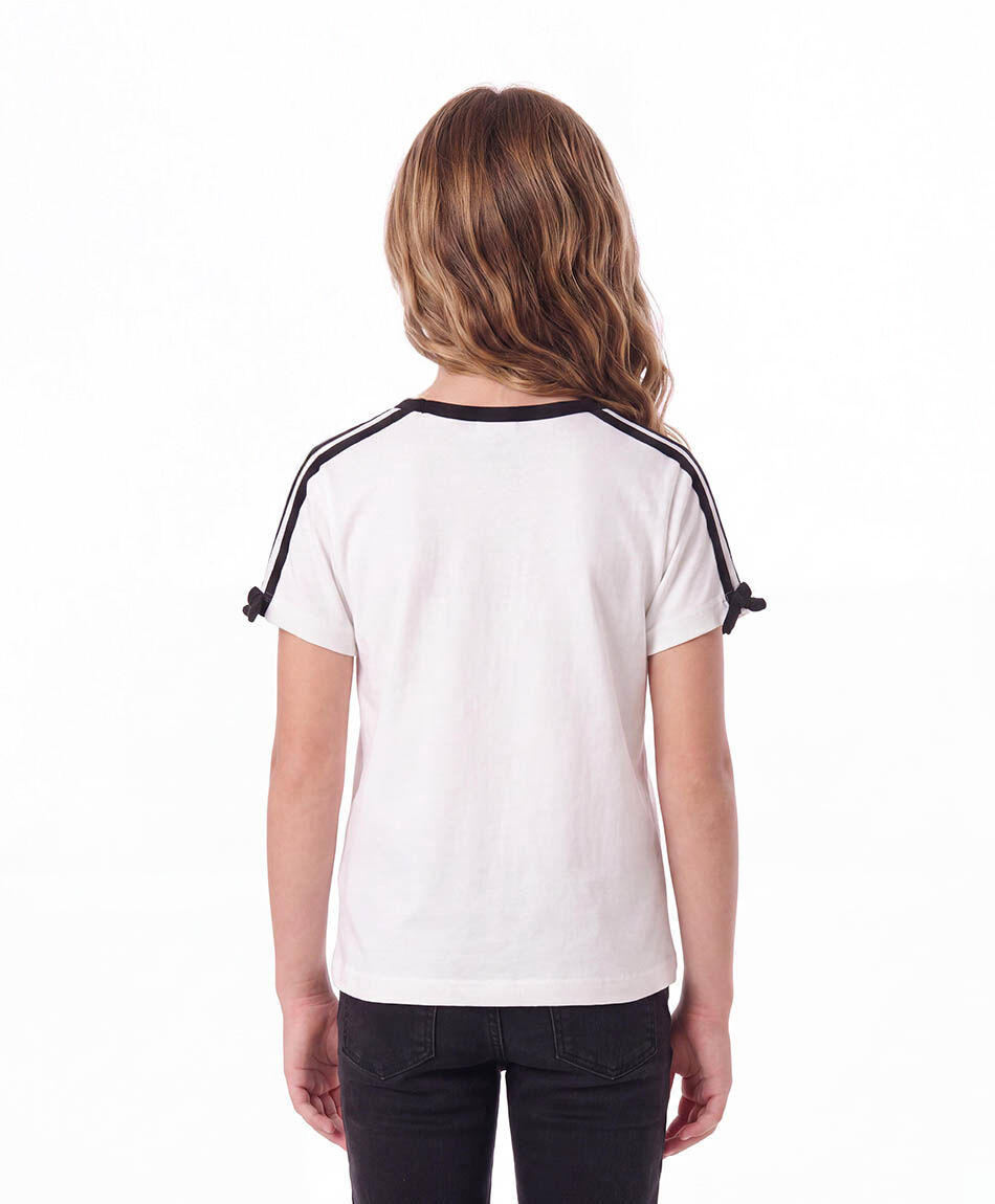 Polera ni&ntilde;a doble l&iacute;nea