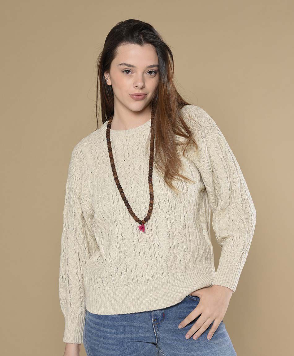 Sweater mujer trenzas