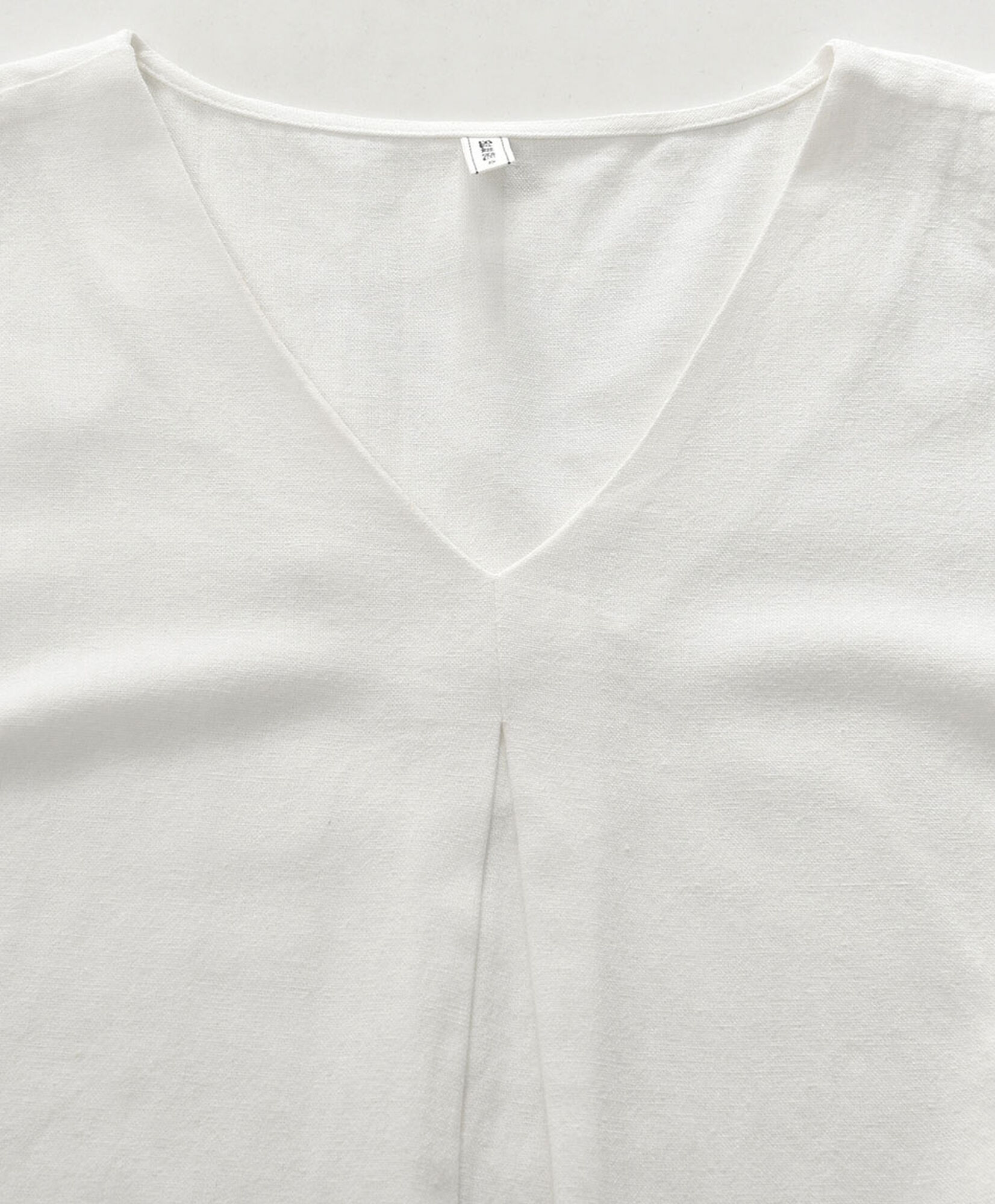 Blusa mujer pliegue blanca sin mangas Blusa mujer pliegue blanca sin mangas