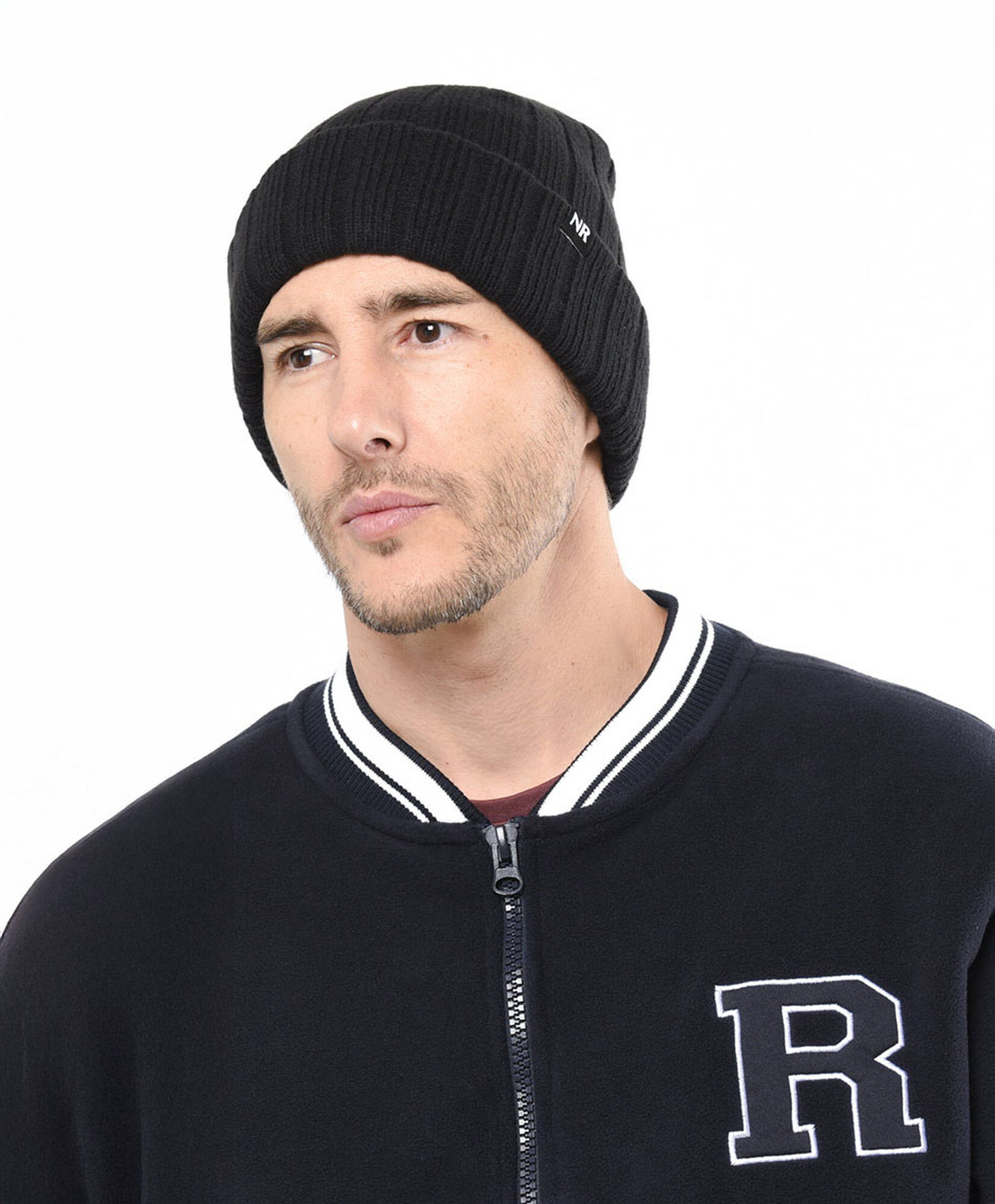 Gorro hombre líneas negro Gorro hombre líneas negro