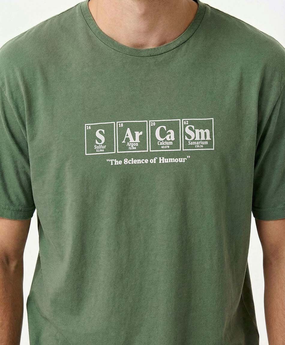Polera hombre tabla periodica green