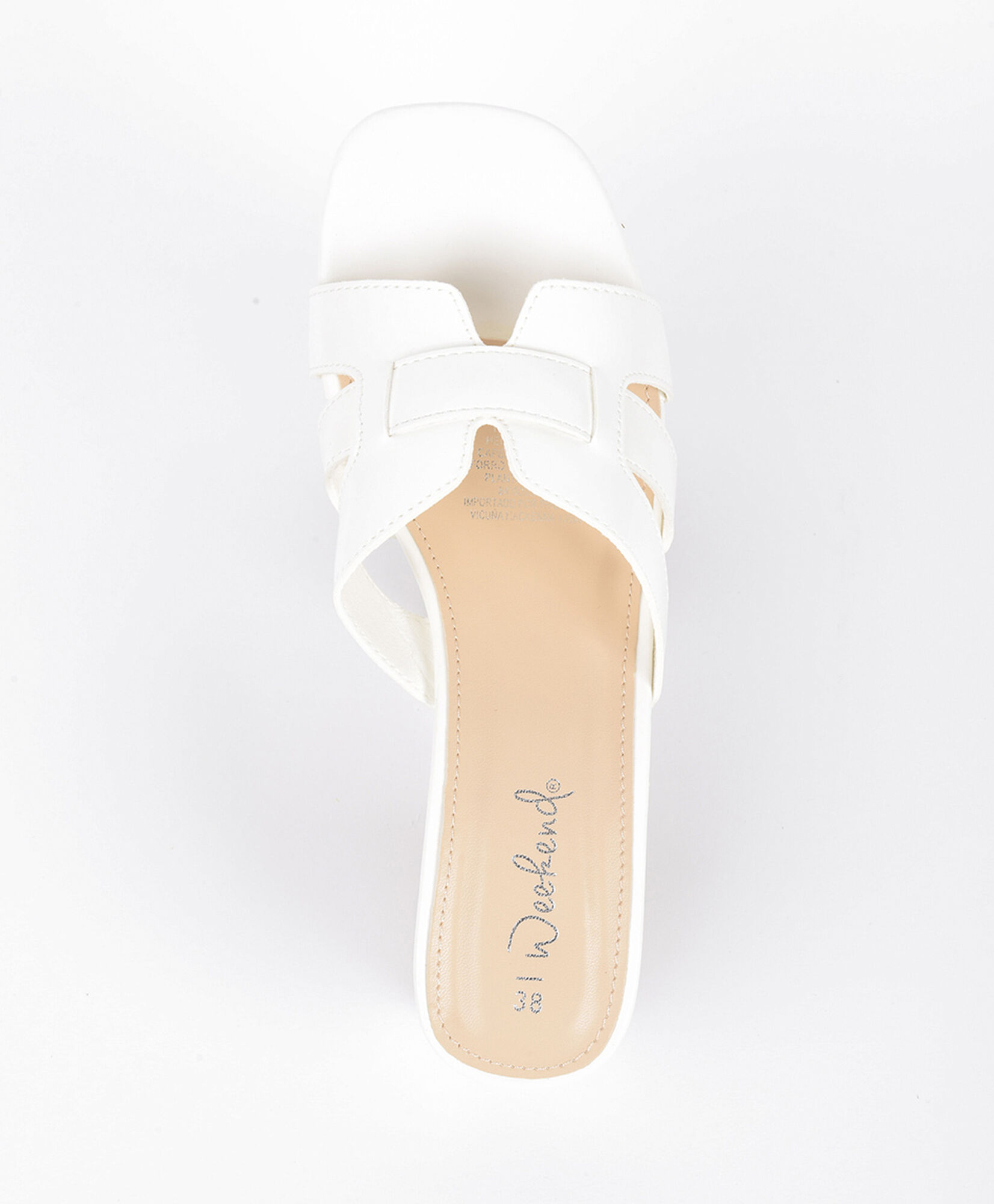 Sandalia mujer blanca taco medio Sandalia mujer blanca taco medio