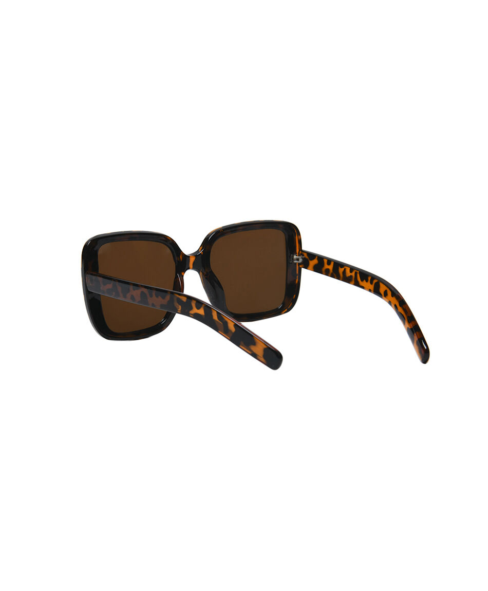 Lentes mujer animal print cuadrados protecci&oacute;n uv