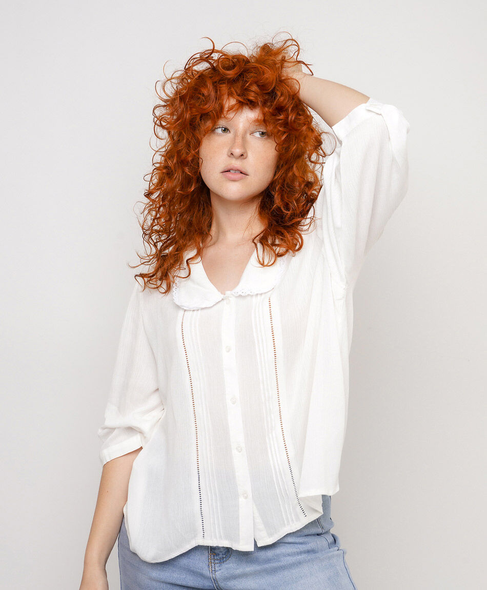 Blusa mujer cuello beb&eacute;