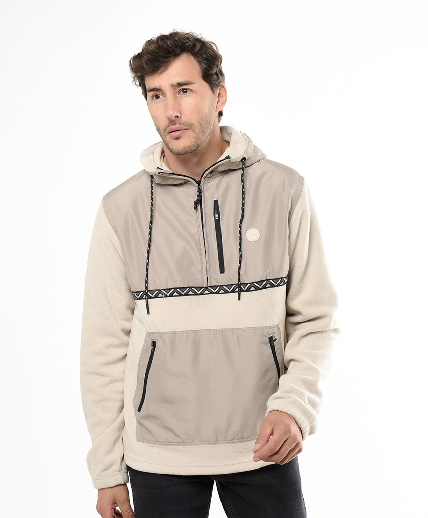 Chaqueta hombre mix medio cierre Chaqueta hombre mix medio cierre