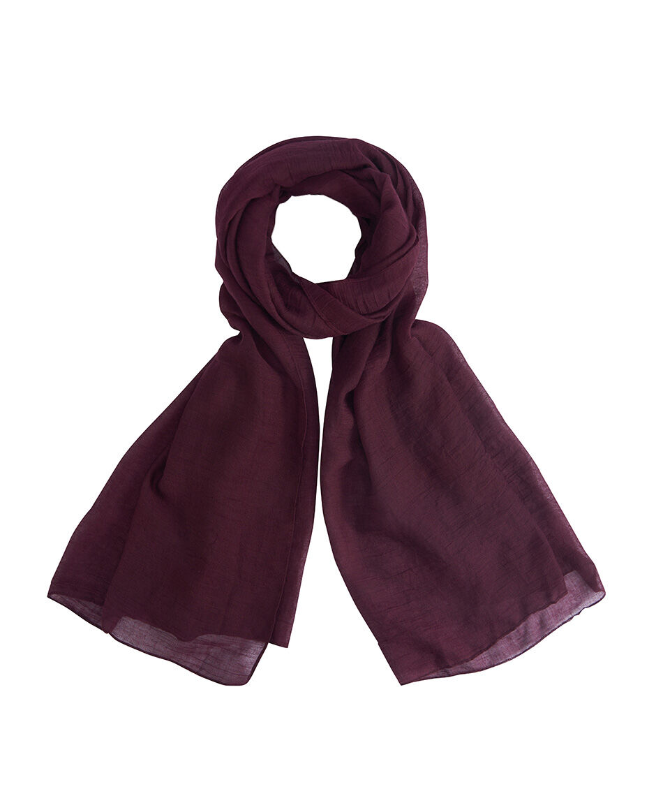 Bufanda mujer lisa burdeo