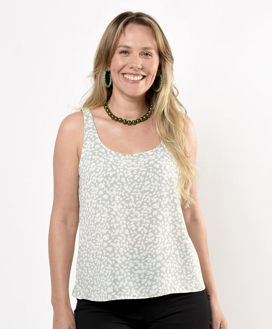 Blusa mujer hojitas