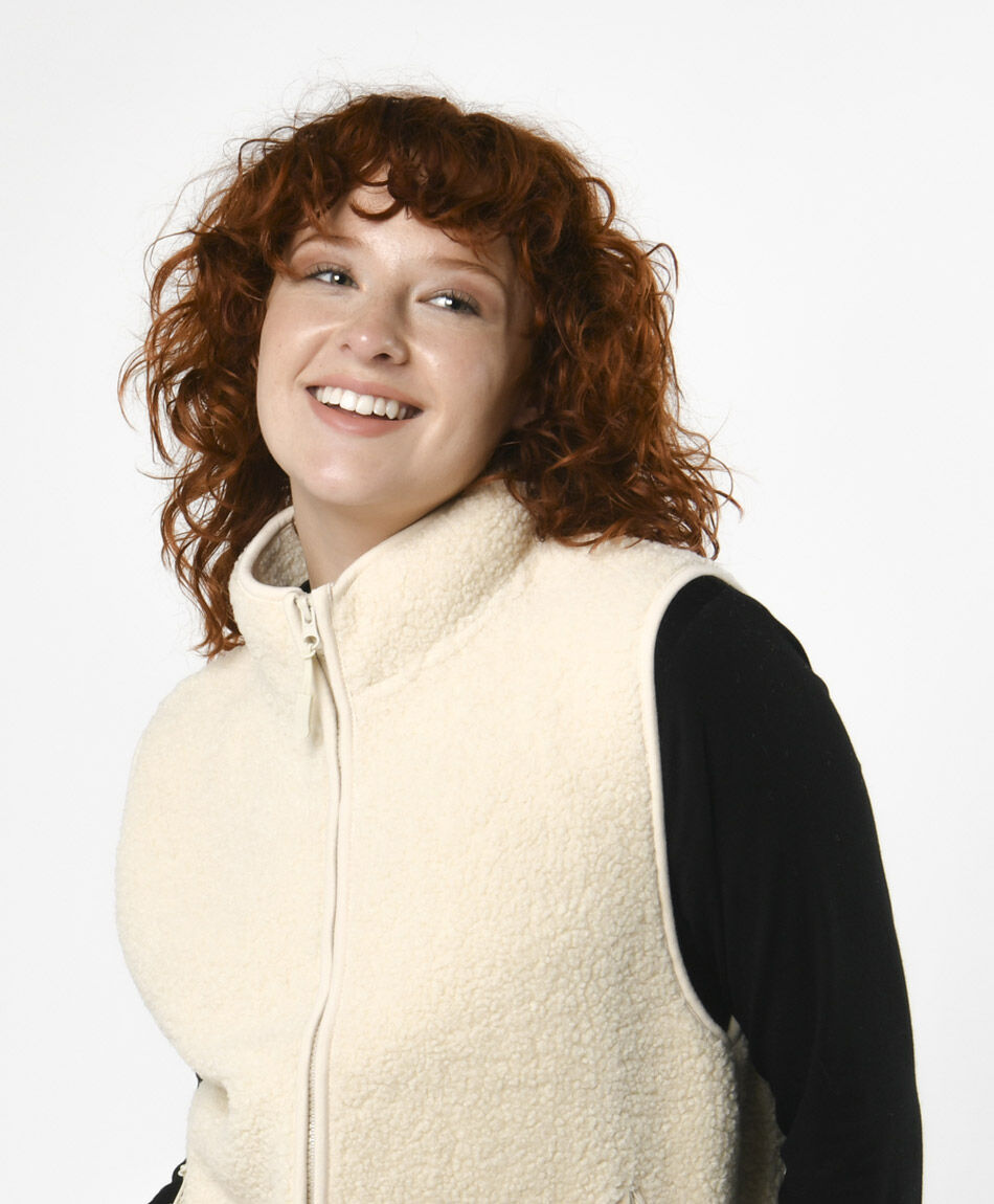 Polar mujer chiporro sin mangas beige