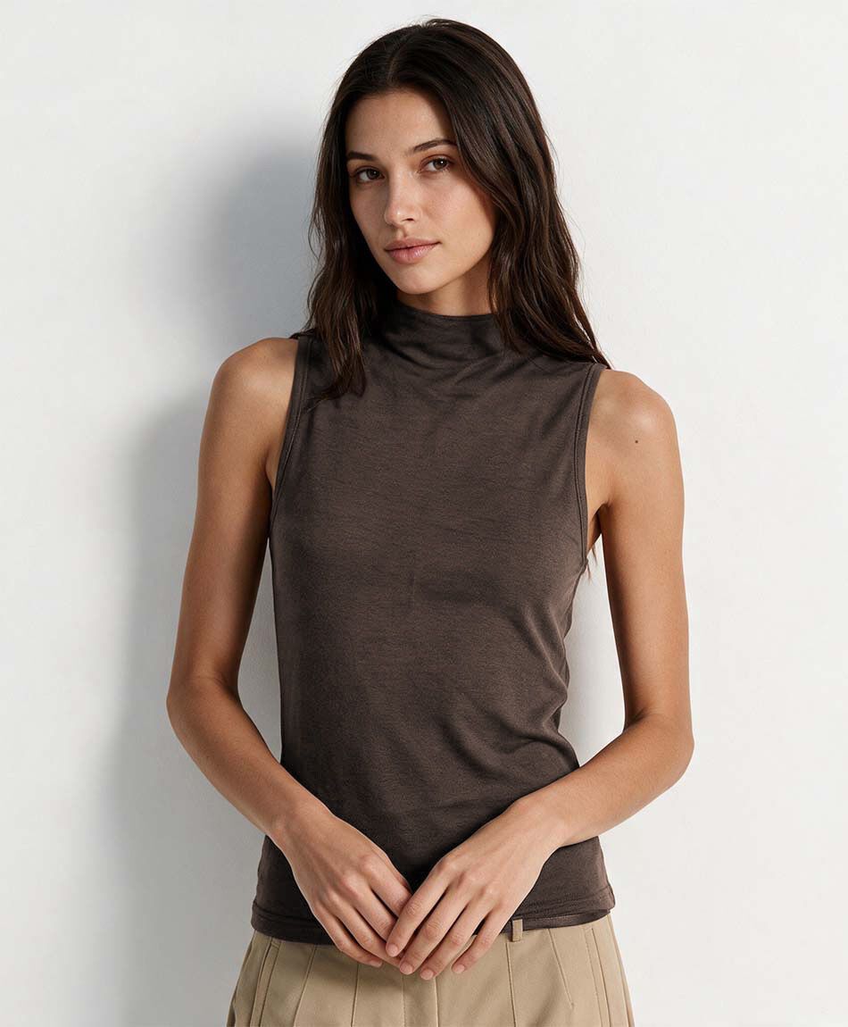 Polera mujer cuello alto