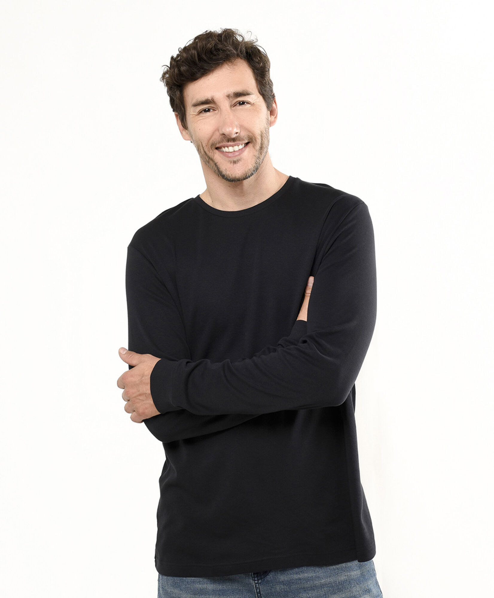 Polera hombre lisa manga larga Polera hombre lisa manga larga