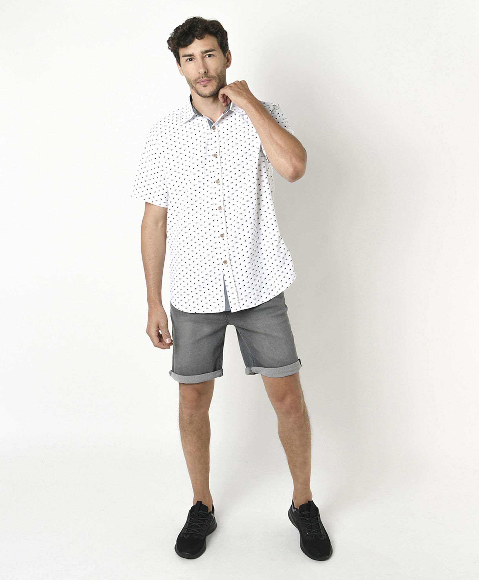 Camisa hombre círculos bicolor Camisa hombre círculos bicolor
