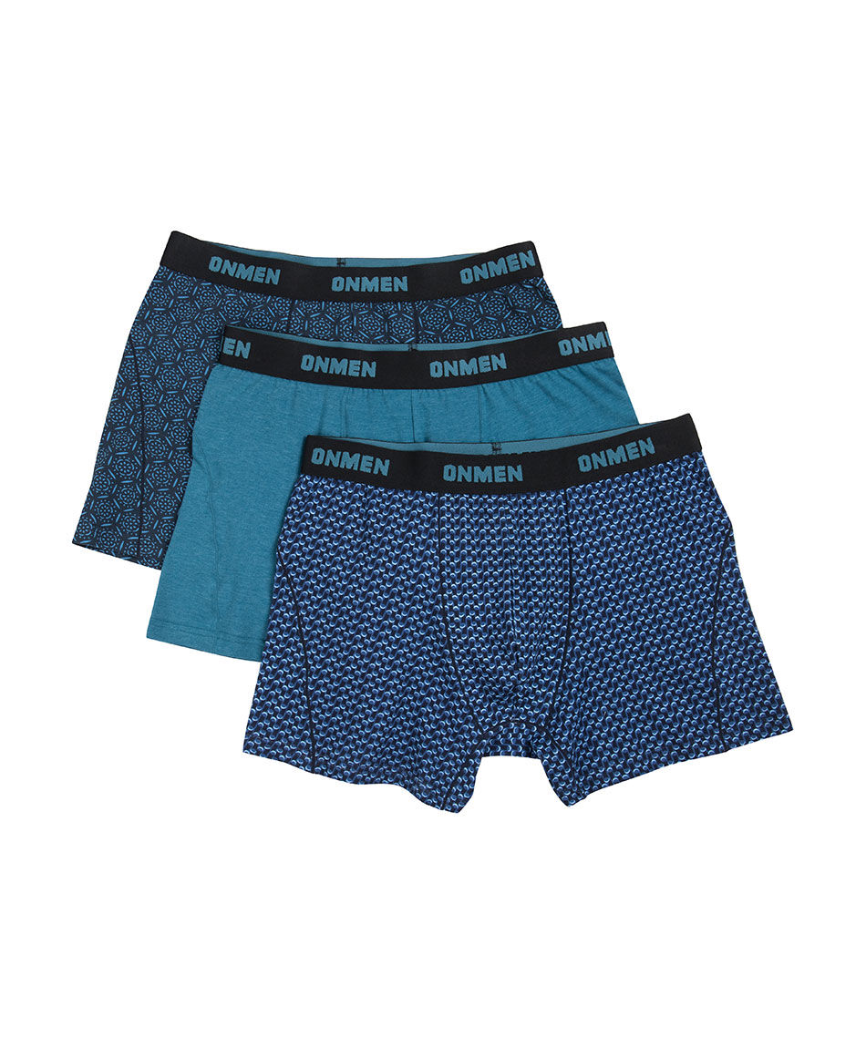 Pack 3 boxer hombre azules
