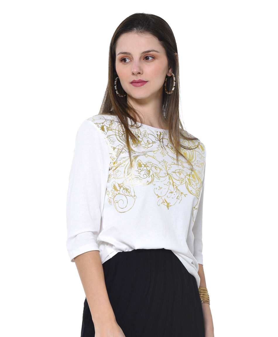 Polera estampada gold