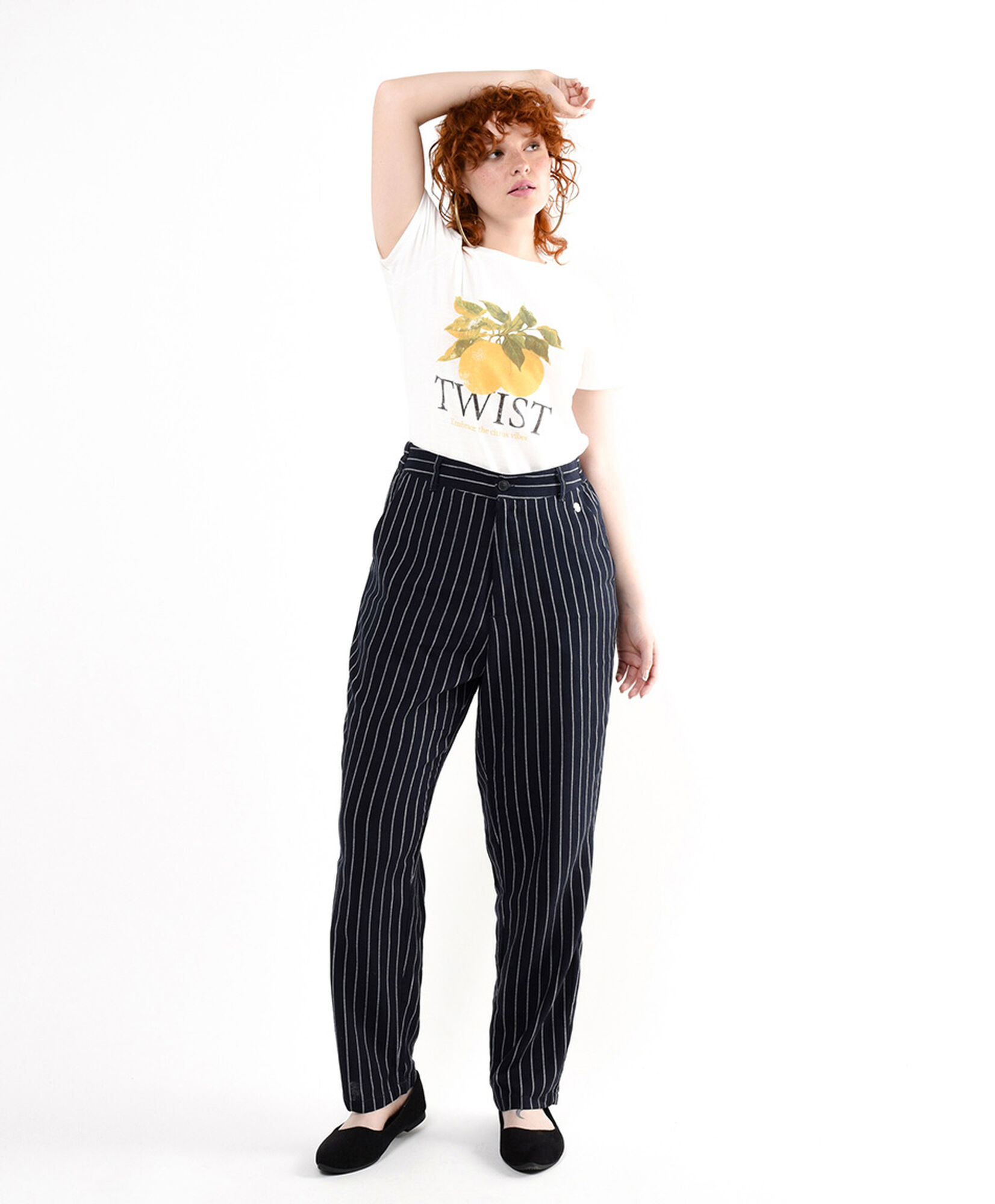 Pantalón mujer listas navy Pantalón mujer listas navy