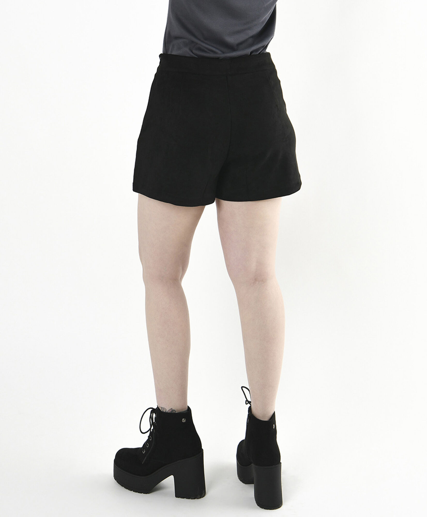 Mini falda mujer suede short negro Mini falda mujer suede short negro