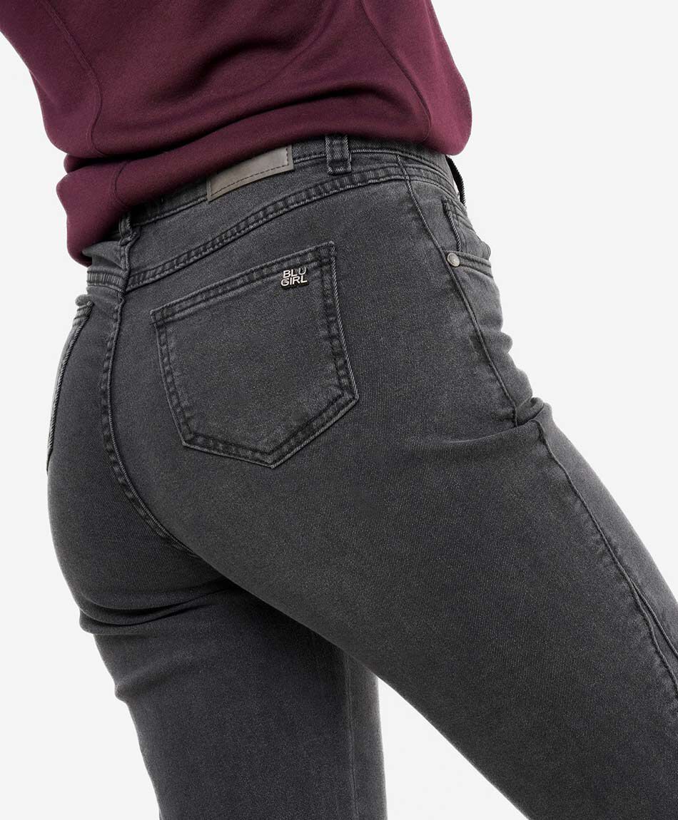 Jeans mujer doble costura flare