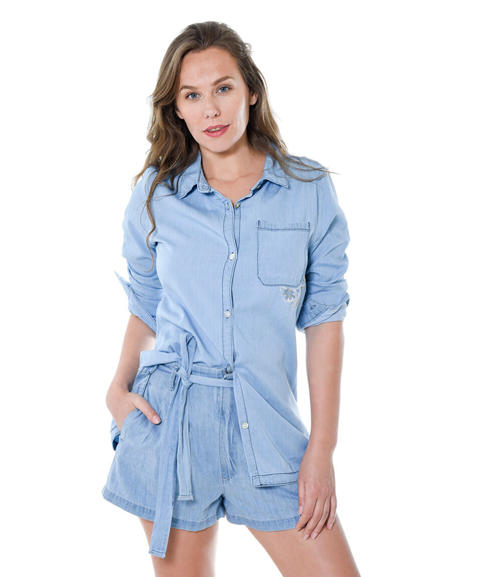 Bluson denim bordado
