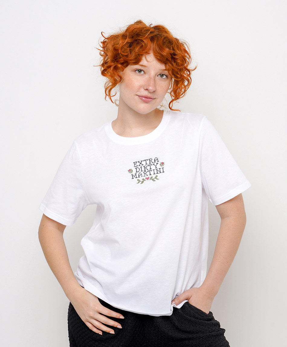 Polera mujer estampado martini