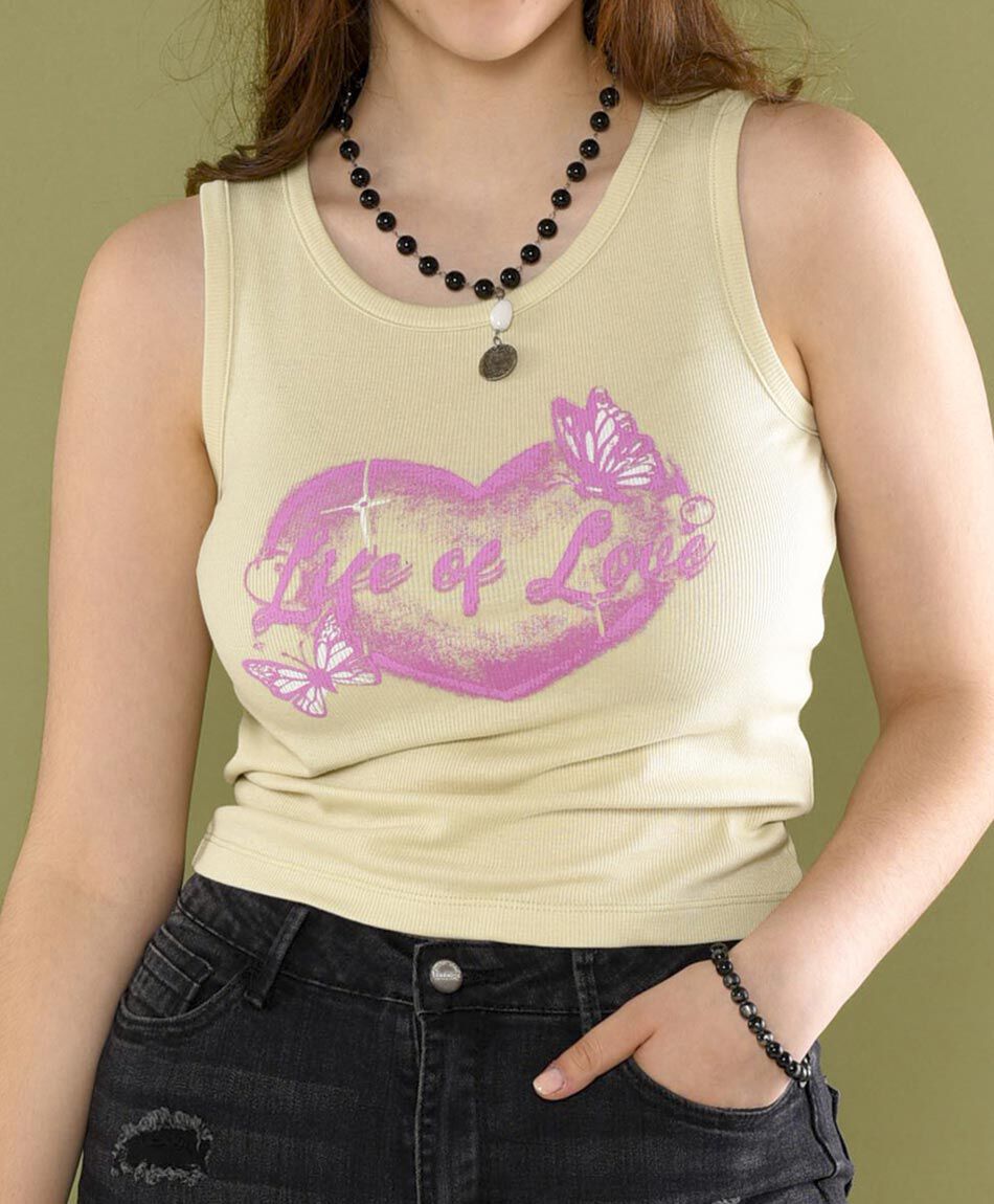 Polera sin mangas cuello redondo