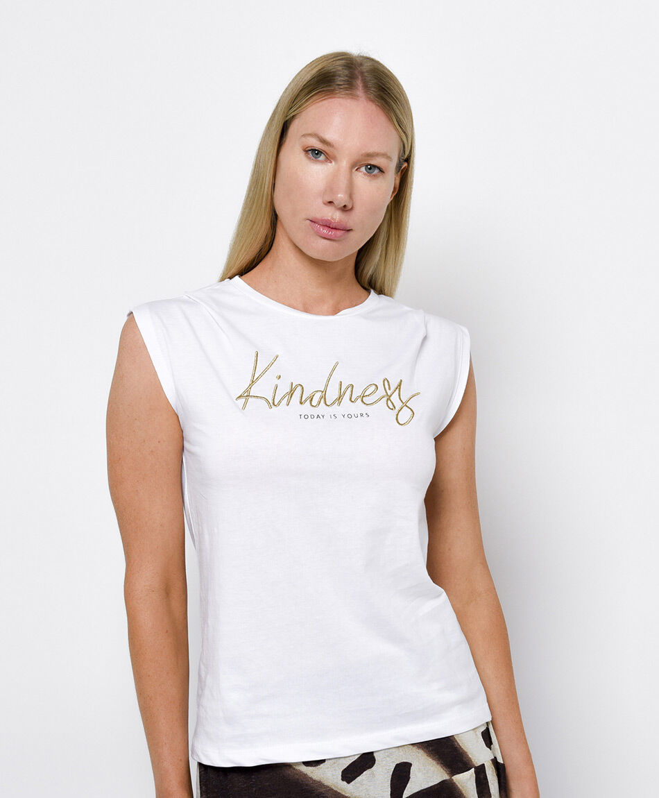 Polera mujer bordado golden