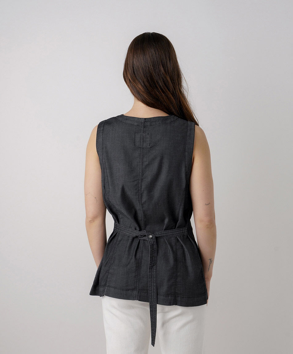 Vest mujer tencel entallado