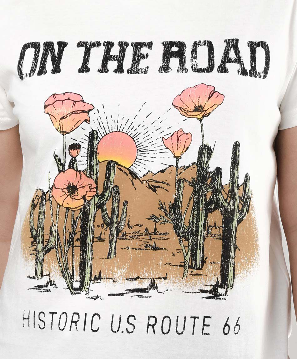 Polera mujer estampado ruta 66