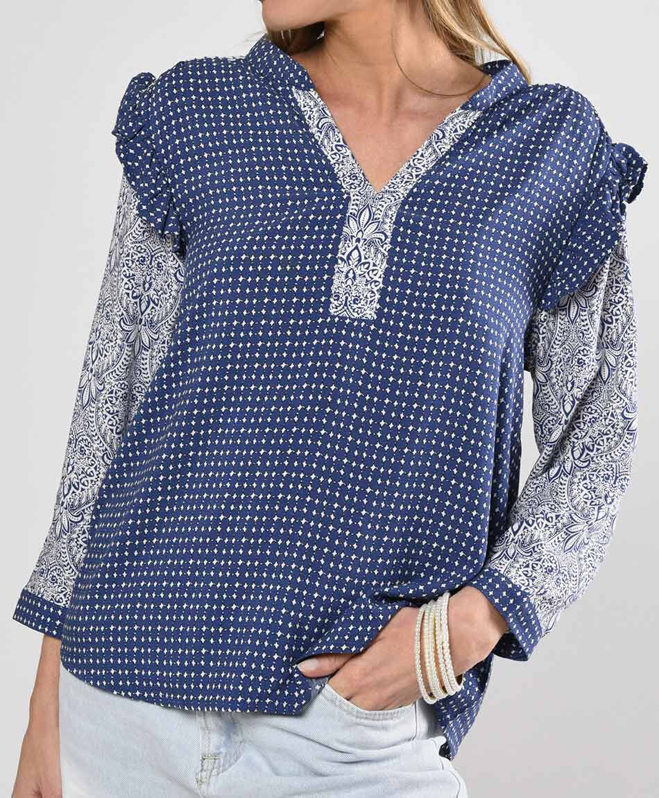 Blusa mujer patchwork