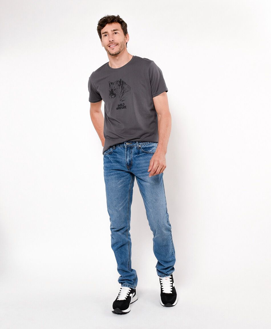 Jeans hombre desgaste skinny fit