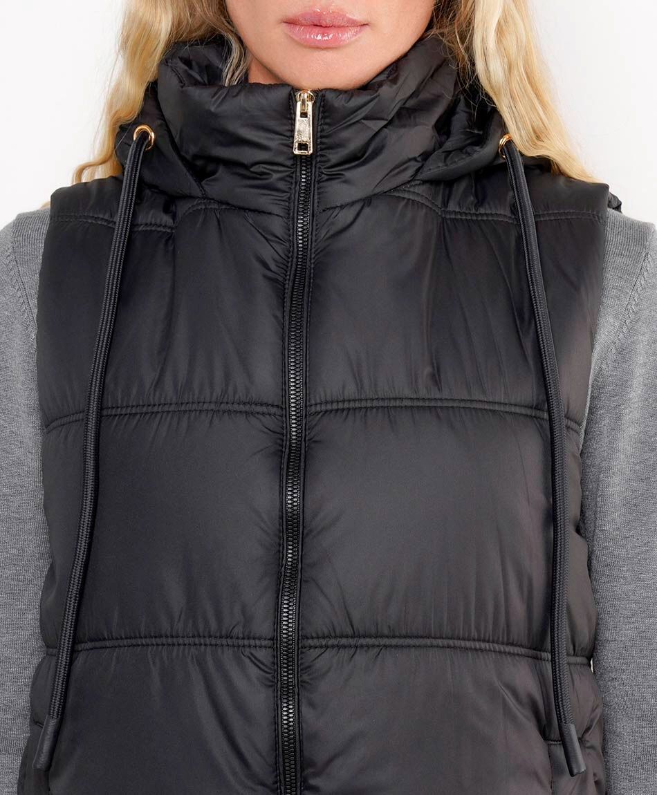 Parka mujer sin mangas cord&oacute;n