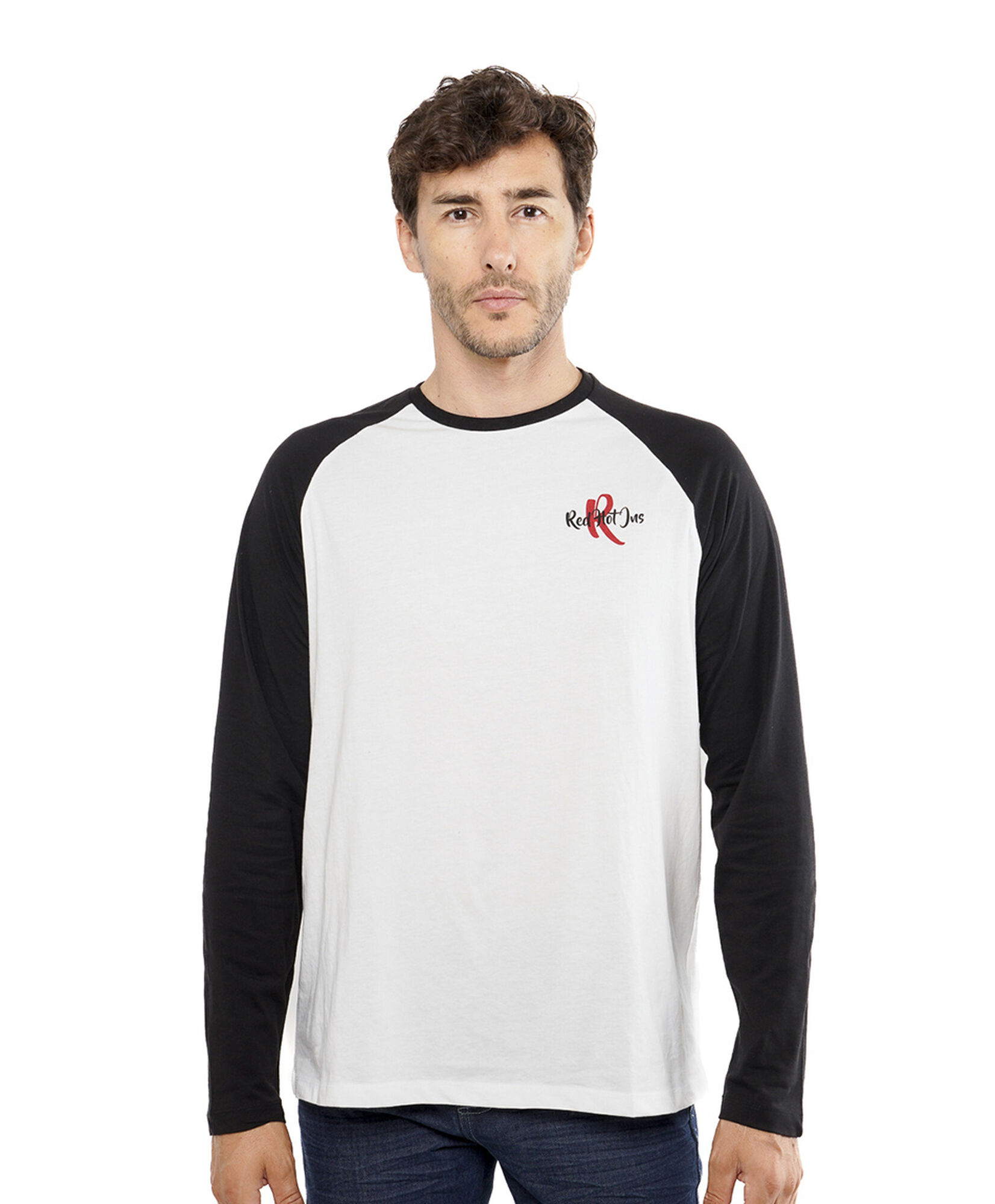 Polera hombre doble estampado bicolor Polera hombre doble estampado bicolor