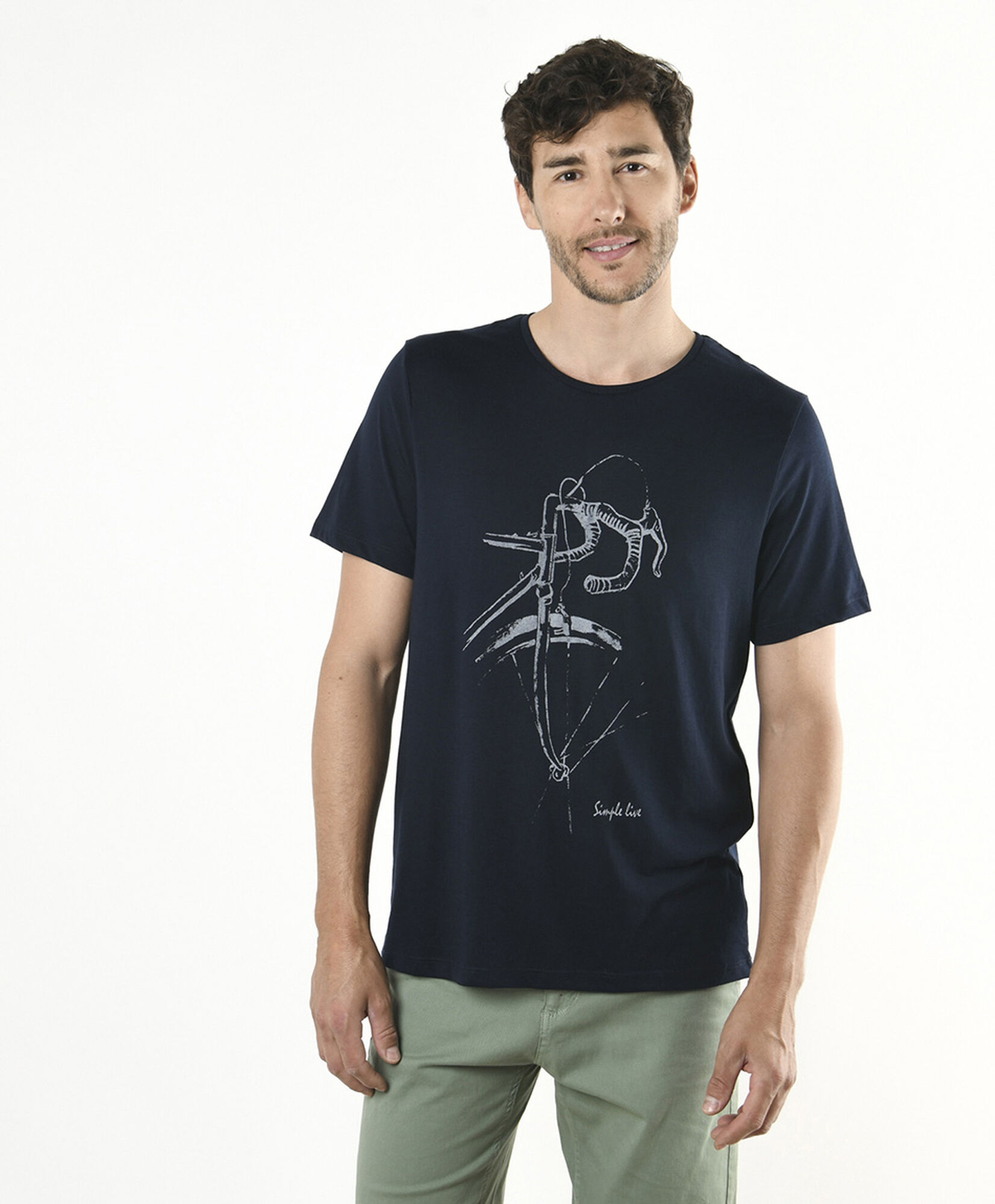 Polera hombre estampado bicicleta Polera hombre estampado bicicleta