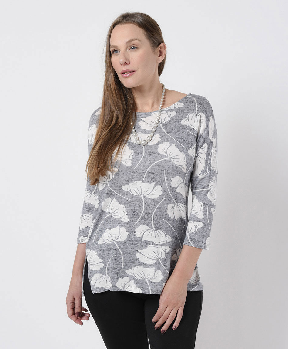 Polera mujer floreada