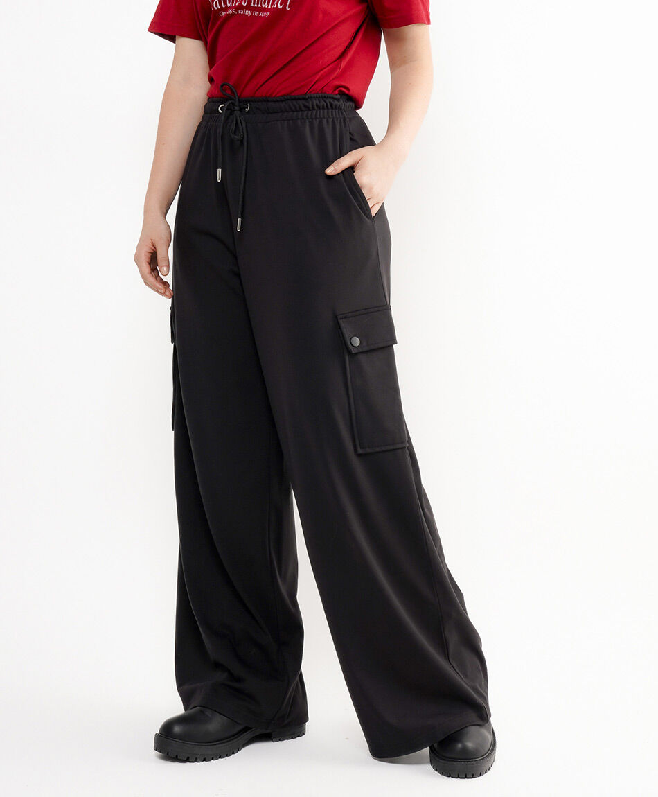 Pantal&oacute;n mujer cargo tiro alto