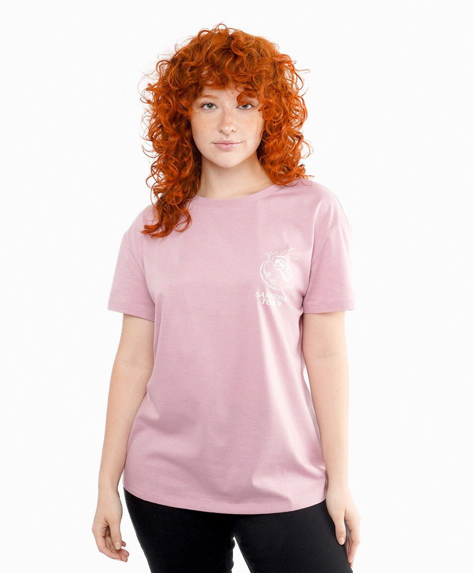 Polera mujer estampado granada