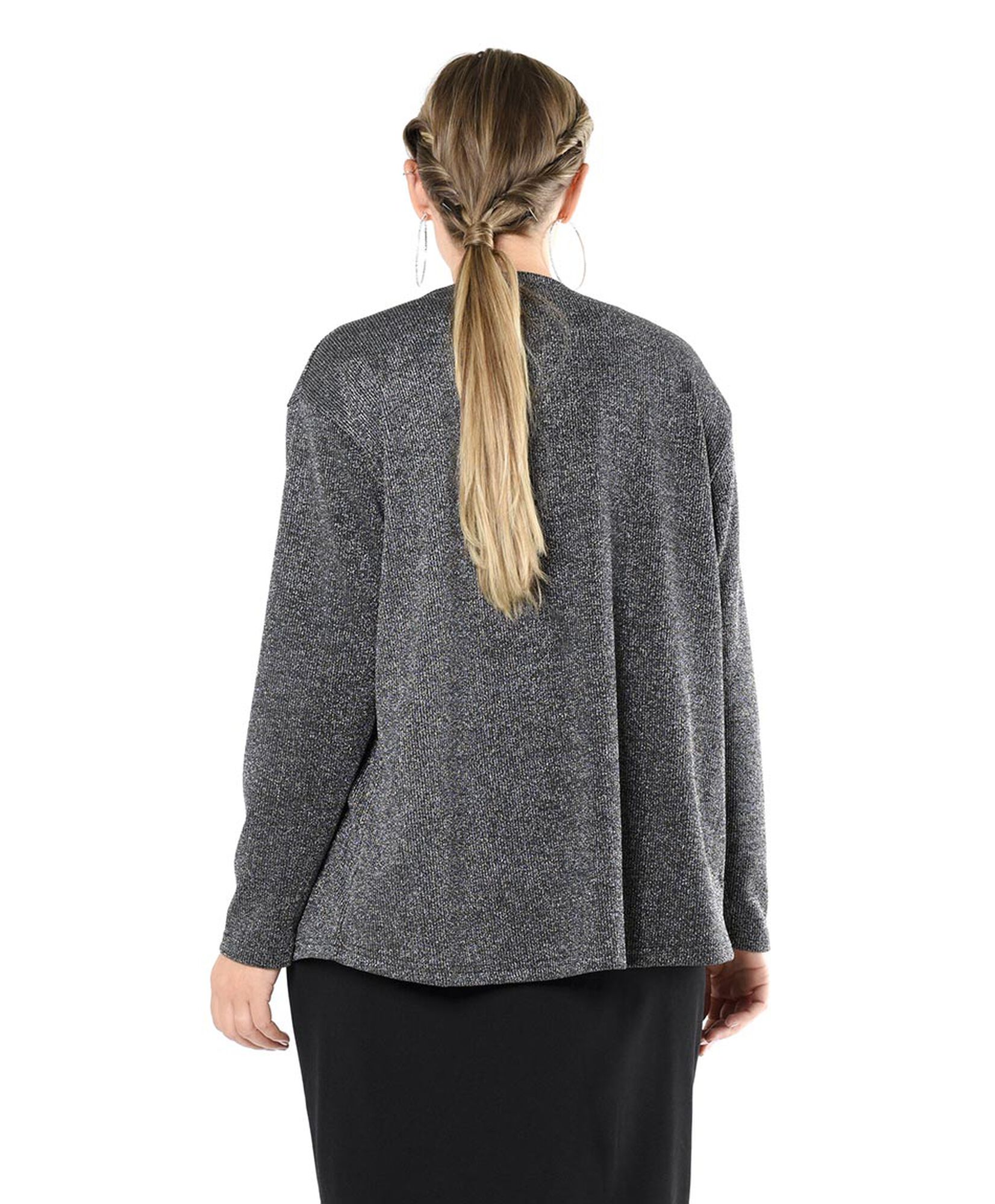 Tapado mujer gris brillante Tapado mujer gris brillante