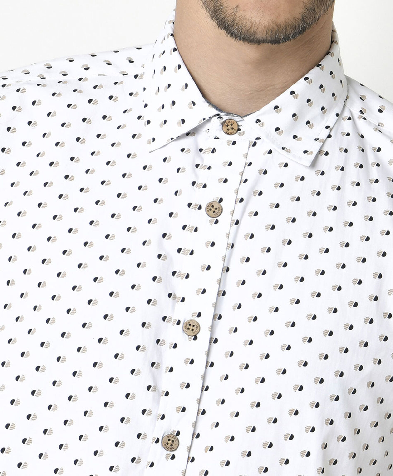 Camisa hombre círculos bicolor Camisa hombre círculos bicolor