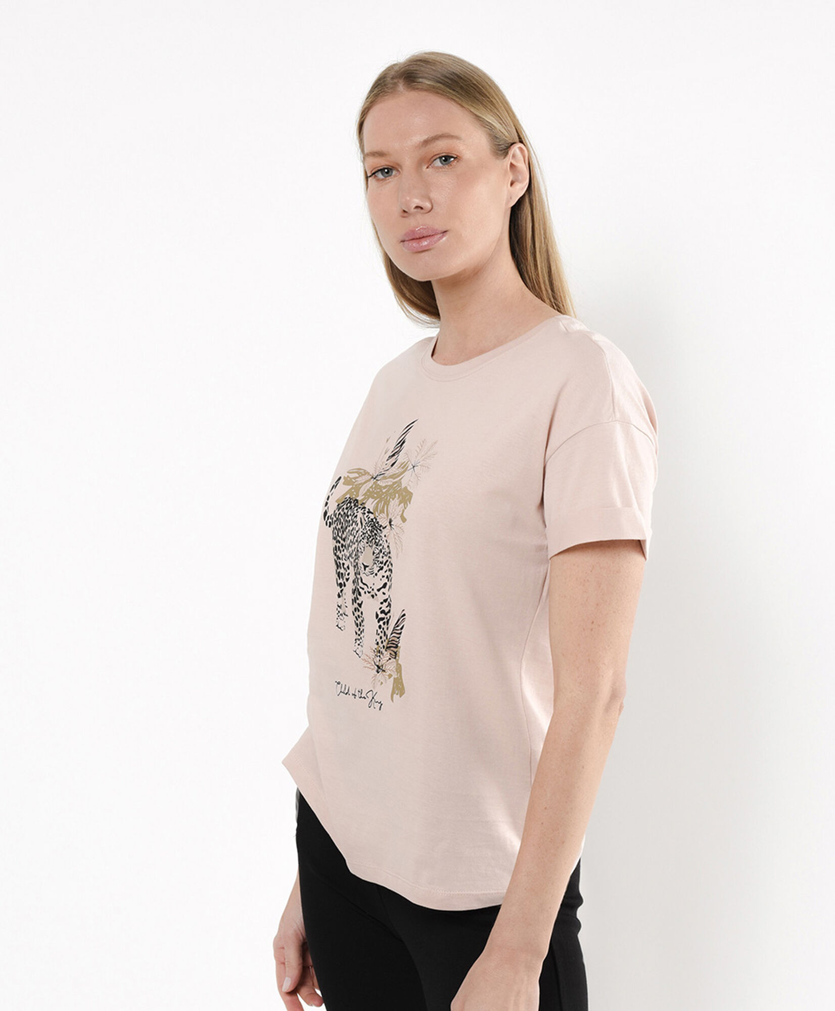 Polera mujer estampado leopardo Polera mujer estampado leopardo