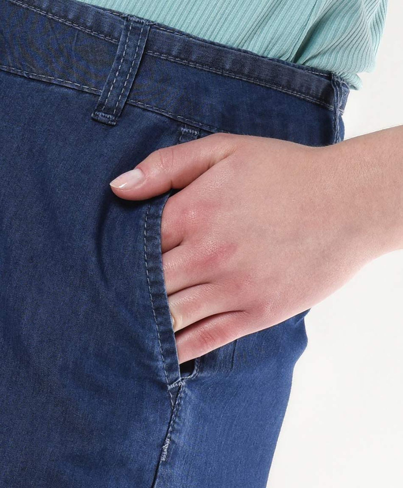 Pantalón mujer denim wide Pantalón mujer denim wide