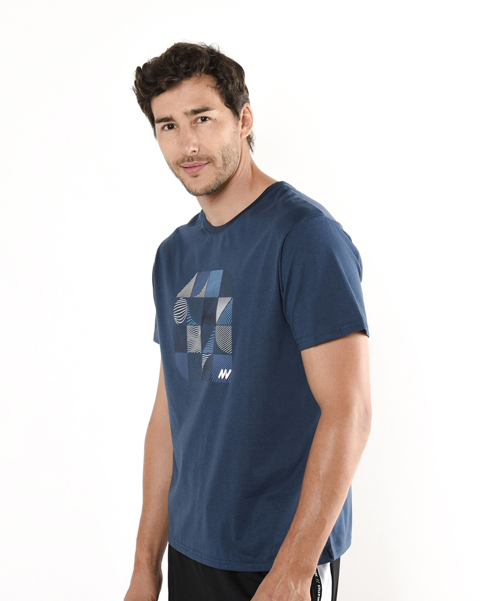 Polera deportiva hombre print ondas Polera deportiva hombre print ondas