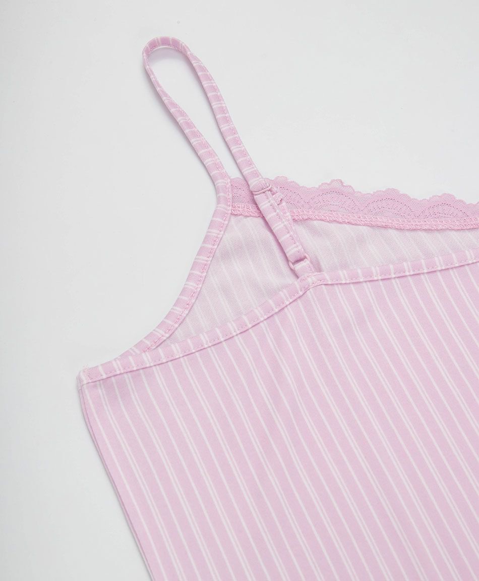 Camisa de dormir mujer rayas rosada