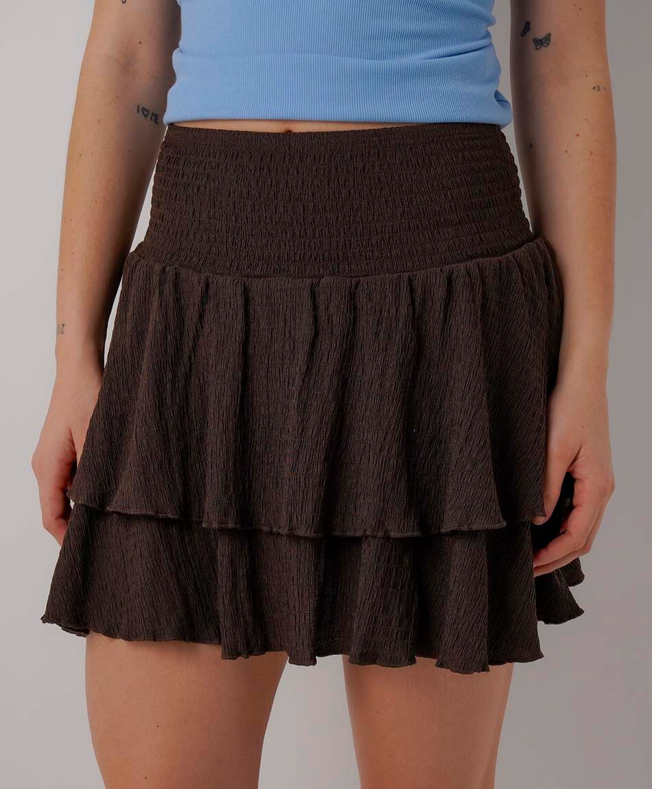 Mini falda mujer texturas