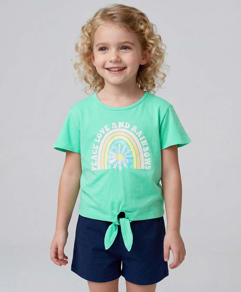 Polera ni&ntilde;a rainbow