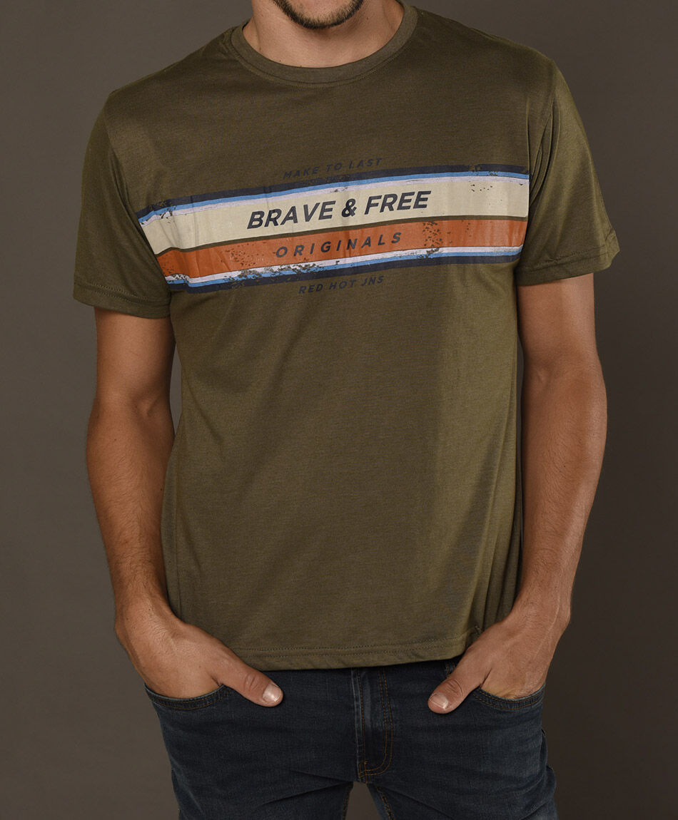 Polera manga corta cuello redondo