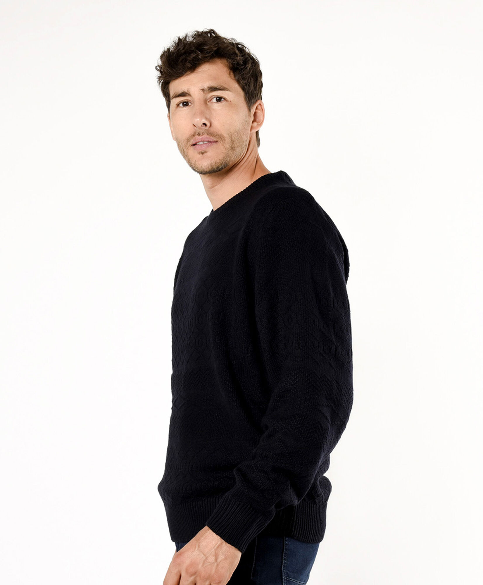 Sweater hombre jacquard liso Sweater hombre jacquard liso