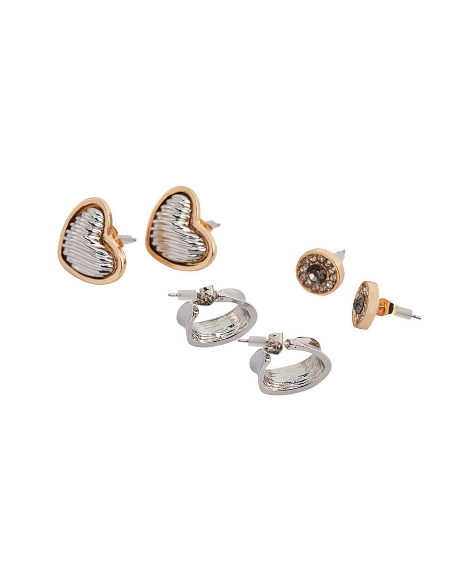 Set aros mujer silver