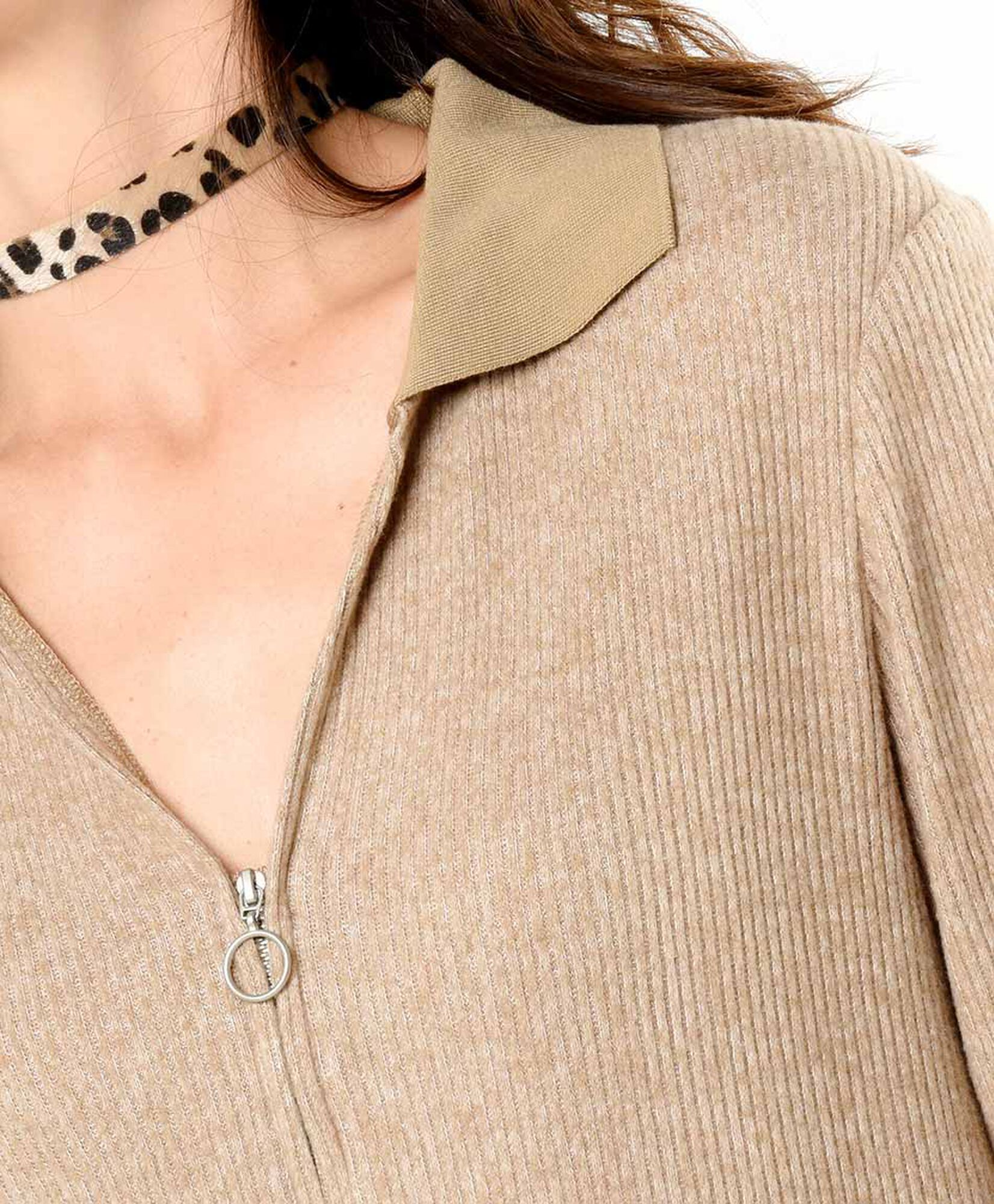 Cardigan mujer cierre y cuello Cardigan mujer cierre y cuello